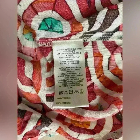 Maeve multicolor ruffle yoke blouse with flowy sleeves; size S - Picture 7 of 7